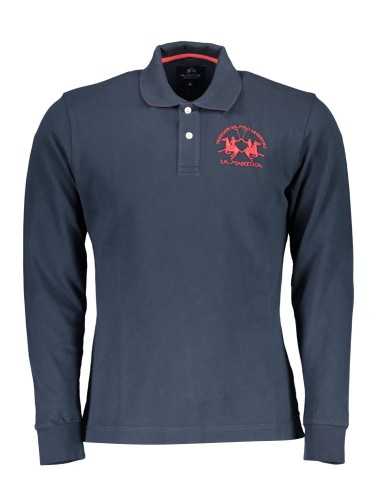 LA MARTINA LONG SLEEVE POLO SHIRT MAN BLUE