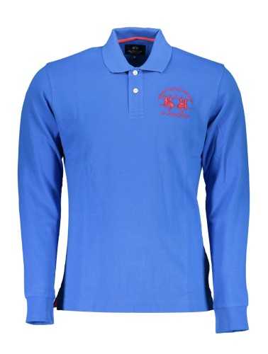 LA MARTINA LONG SLEEVE POLO SHIRT MAN BLUE