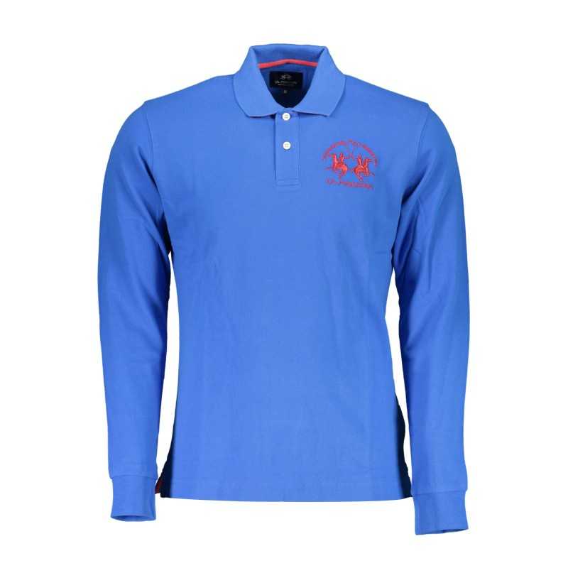 LA MARTINA LONG SLEEVE POLO SHIRT MAN BLUE