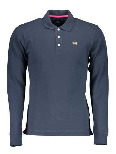 LA MARTINA LONG SLEEVE POLO SHIRT MAN BLUE