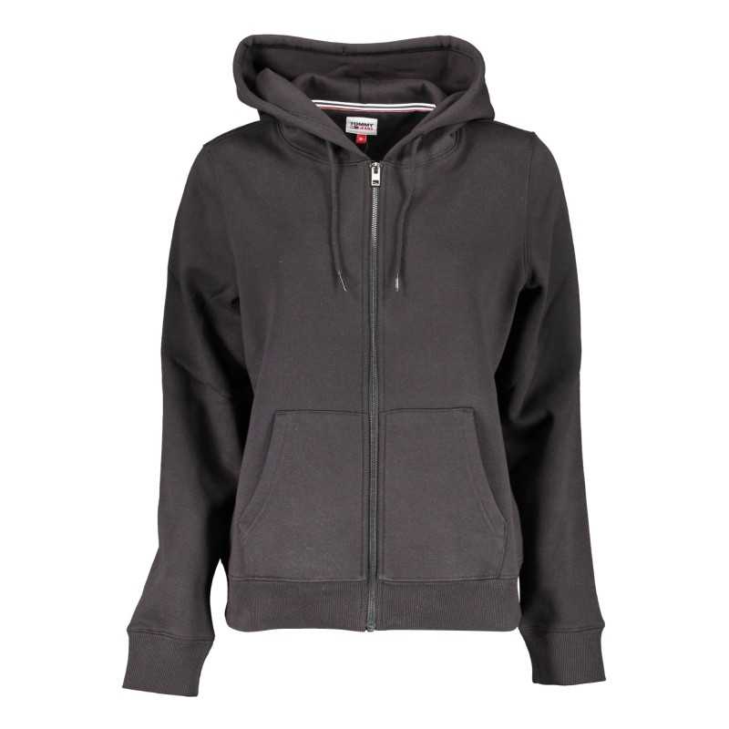 TOMMY HILFIGER SWEATSHIRT WITH ZIP WOMAN BLACK