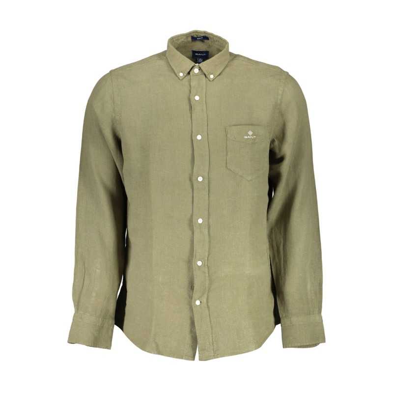 GANT MEN'S GREEN LONG SLEEVE SHIRT