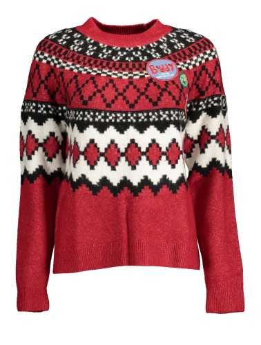 DESIGUAL MAGLIONE DONNA ROSSO