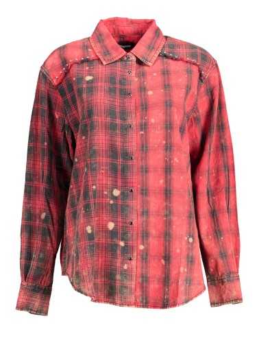 DESIGUAL LONG SLEEVE SHIRT WOMAN RED