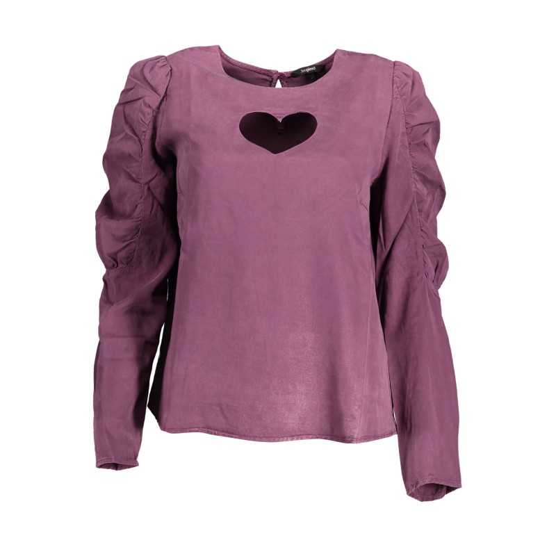 DESIGUAL CAMICIA MANICHE LUNGHE DONNA VIOLA