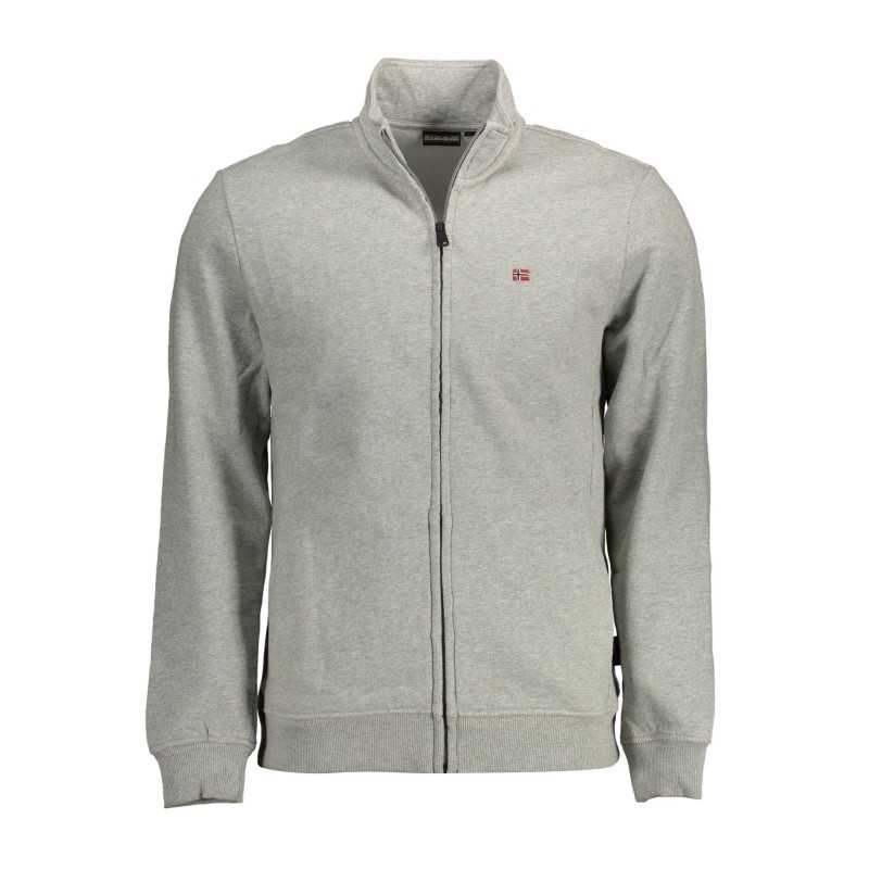 NAPAPIJRI SWEATSHIRT WITH ZIP MAN GRAY