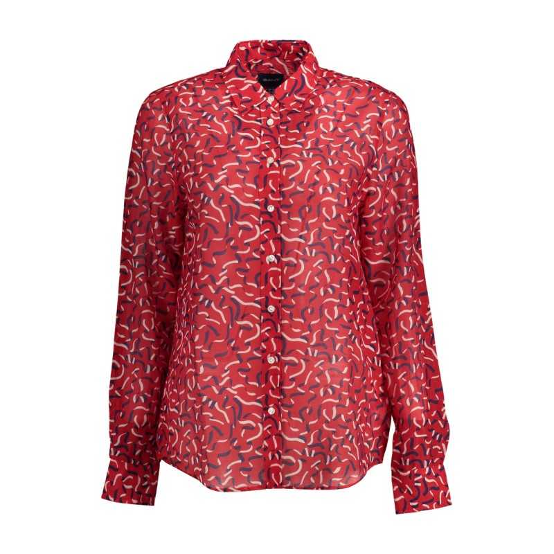 GANT WOMEN'S LONG SLEEVE SHIRT RED