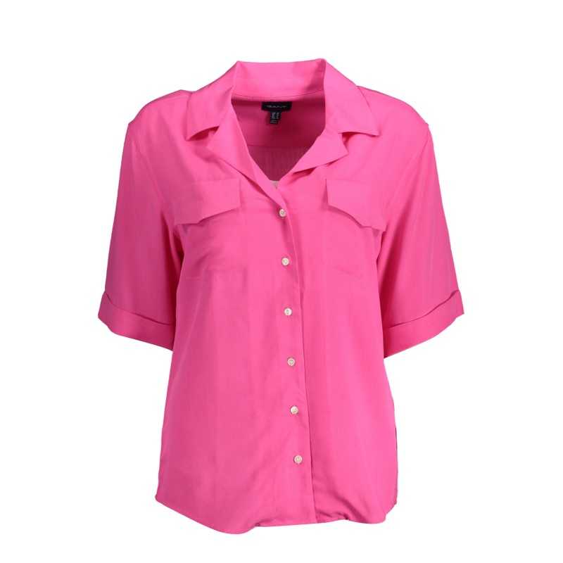 GANT WOMEN'S SHORT SLEEVE SHIRT PINK