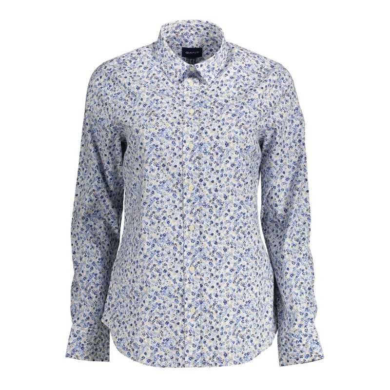 GANT CAMICIA MANICHE LUNGHE DONNA AZZURRO