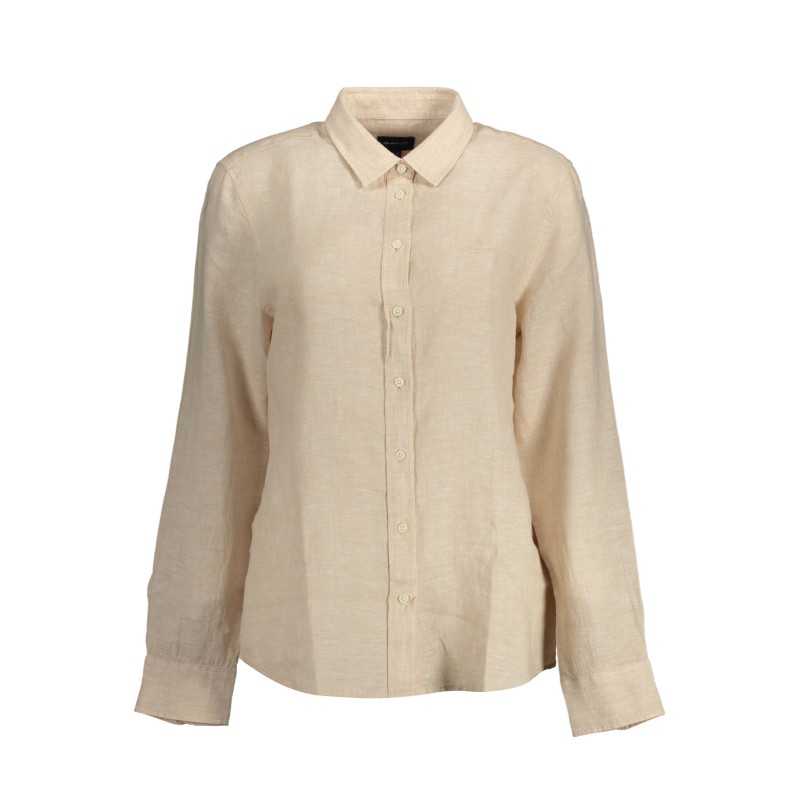 GANT WOMEN'S LONG SLEEVE BEIGE SHIRT