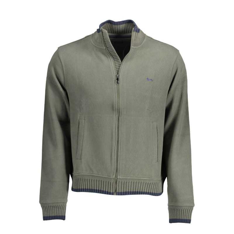 HARMONT & BLAINE SWEATSHIRT WITH ZIP MAN GREEN