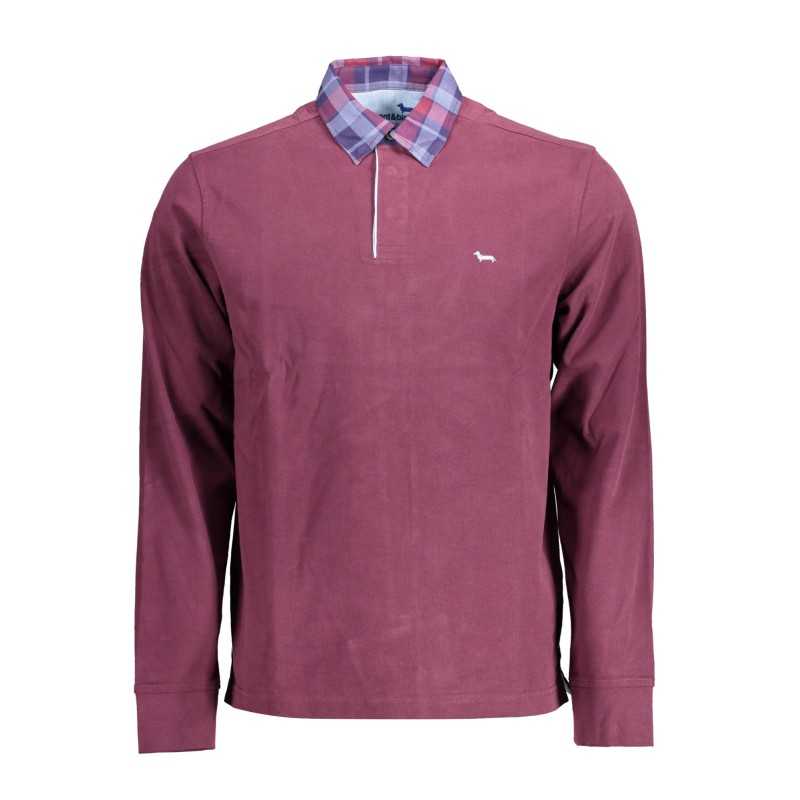 HARMONT & BLAINE PURPLE MEN'S LONG SLEEVE POLO