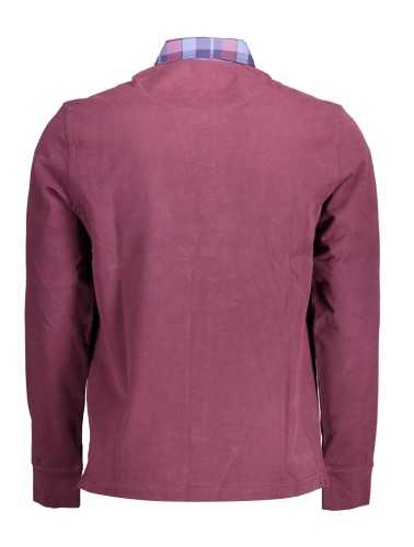 HARMONT & BLAINE PURPLE MEN'S LONG SLEEVE POLO SHIRT