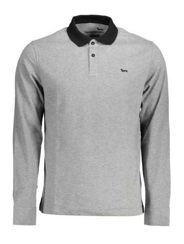 HARMONT & BLAINE LONG SLEEVE POLO SHIRT MAN GRAY