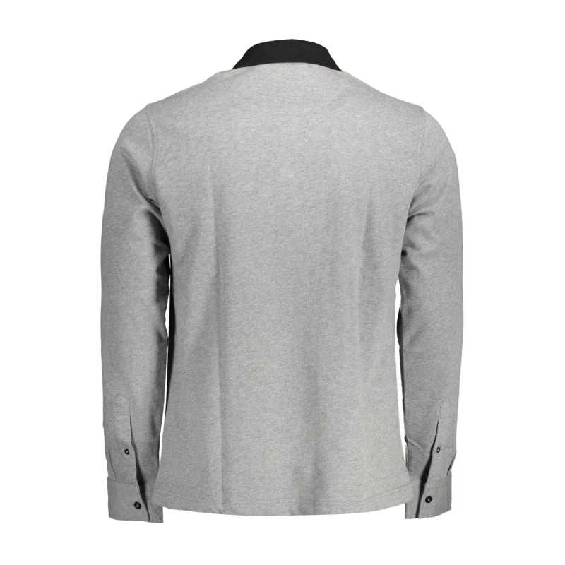 HARMONT & BLAINE LONG SLEEVE POLO SHIRT MAN GRAY