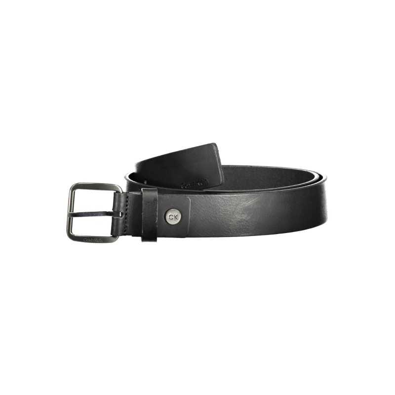 CALVIN KLEIN BLACK MEN'S LEATHER BELT