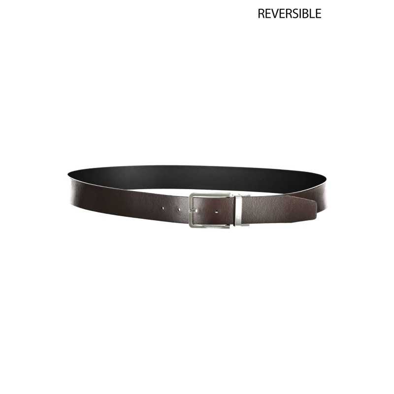 CALVIN KLEIN BROWN MEN'S LEATHER BELT