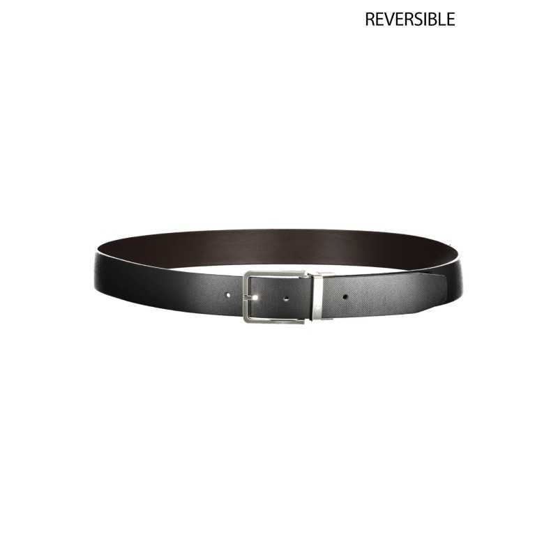 CALVIN KLEIN BROWN MEN'S LEATHER BELT