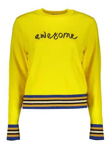 DESIGUAL WOMEN'S YELLOW SWEATER