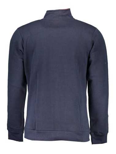 GIAN MARCO VENTURI MEN'S BLUE SWEATSHIRT WITH ZIP