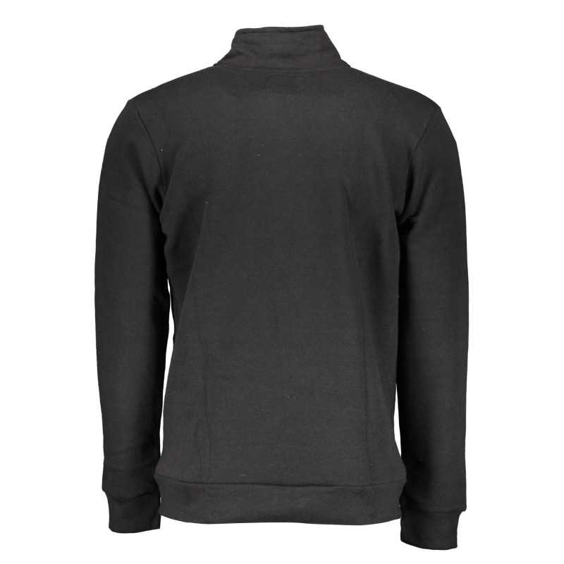 GIAN MARCO VENTURI MEN'S BLACK SWEATSHIRT WITH ZIP