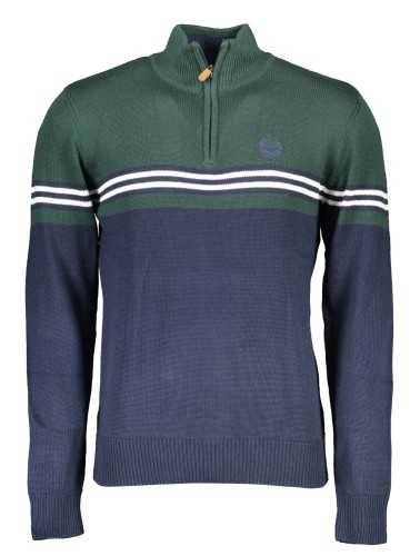 GIAN MARCO VENTURI MEN'S BLUE SWEATER