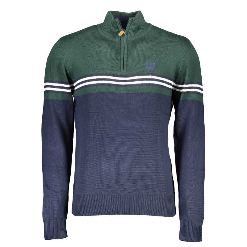 GIAN MARCO VENTURI MEN'S BLUE SWEATER