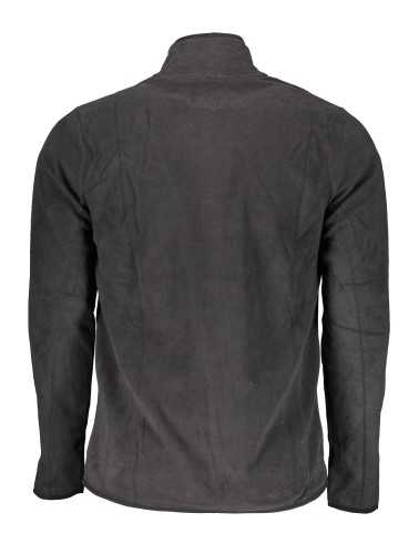 GIAN MARCO VENTURI MEN'S BLACK SWEATSHIRT WITH ZIP