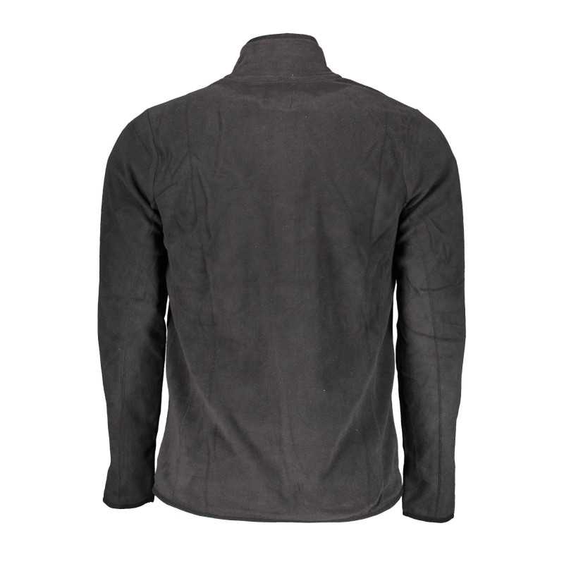 GIAN MARCO VENTURI MEN'S BLACK SWEATSHIRT WITH ZIP