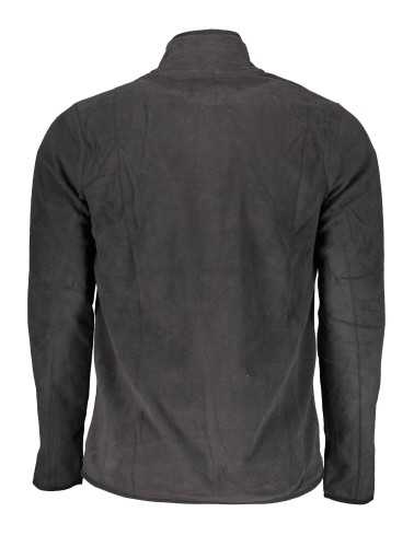 GIAN MARCO VENTURI MEN'S BLACK SWEATSHIRT WITH ZIP