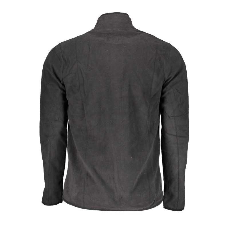 GIAN MARCO VENTURI MEN'S BLACK SWEATSHIRT WITH ZIP