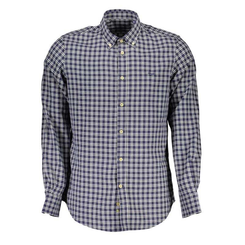 HARMONT & BLAINE MEN'S BLUE LONG SLEEVE SHIRT