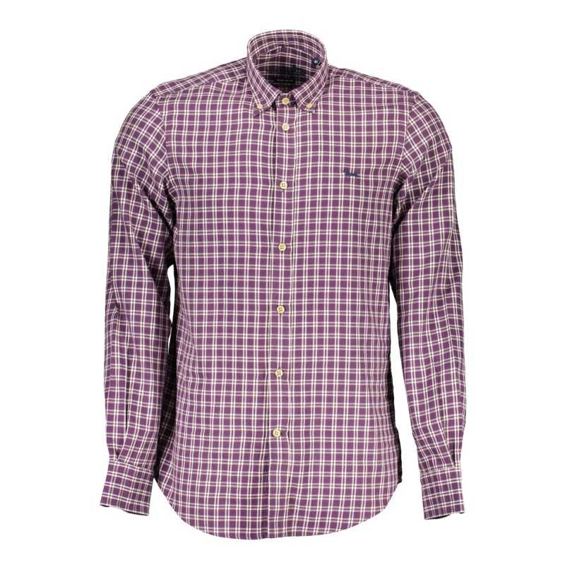 HARMONT & BLAINE MEN'S LONG SLEEVE SHIRT PURPLE