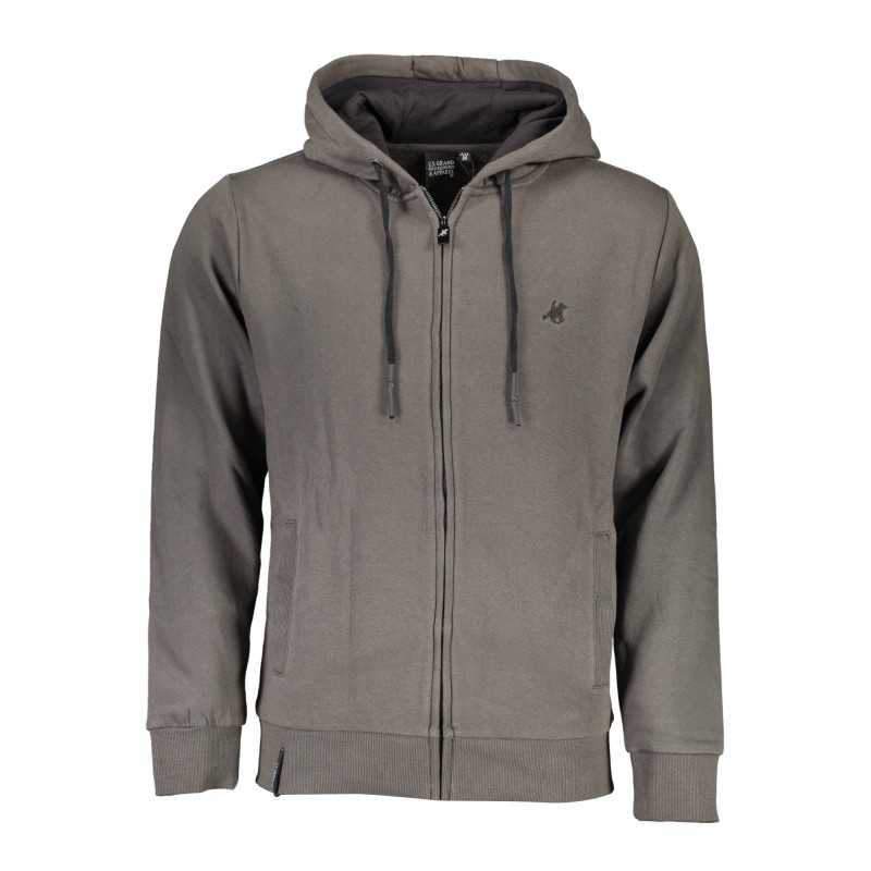 US GRAND POLO SWEATSHIRT WITH ZIP MAN GRAY