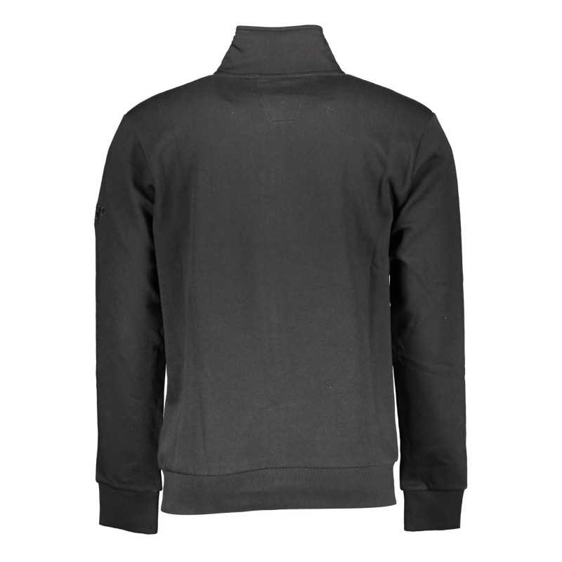 US GRAND POLO MEN'S BLACK SWEATSHIRT WITH ZIP