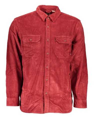 LEVI'S MEN'S RED LONG SLEEVE SHIRT