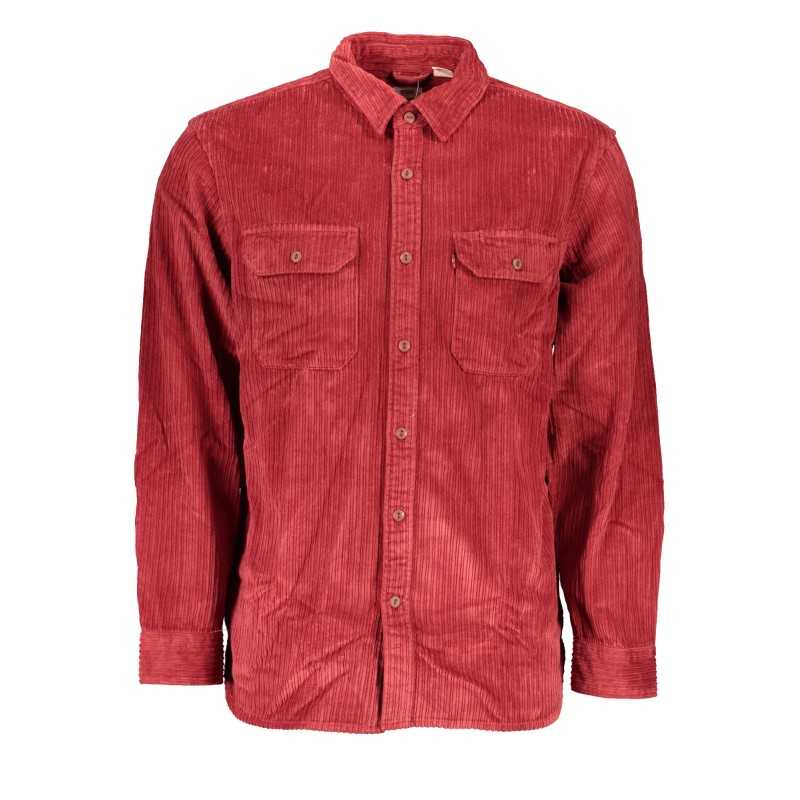 LEVI'S MEN'S RED LONG SLEEVE SHIRT