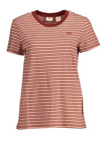 LEVI'S T-SHIRT MANICHE CORTE DONNA ROSSO