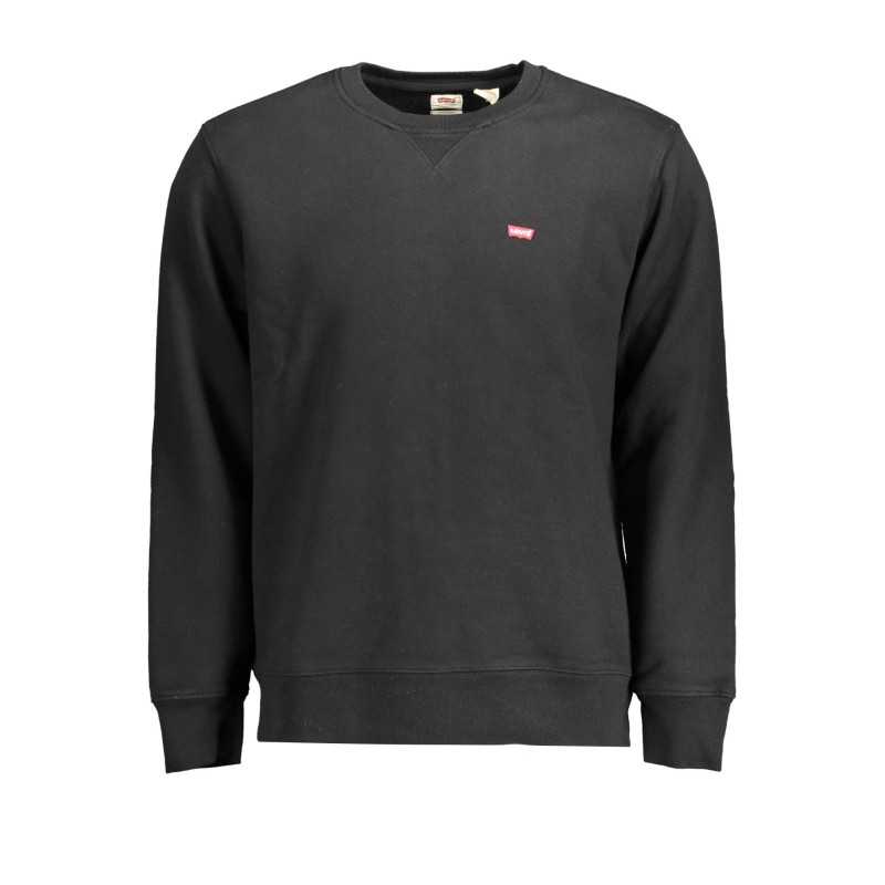 LEVI'S MEN'S BLACK SWEATSHIRT WITHOUT ZIP