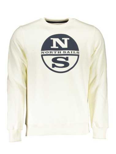 NORTH SAILS WHITE MEN'S SWEATSHIRT WITHOUT ZIP