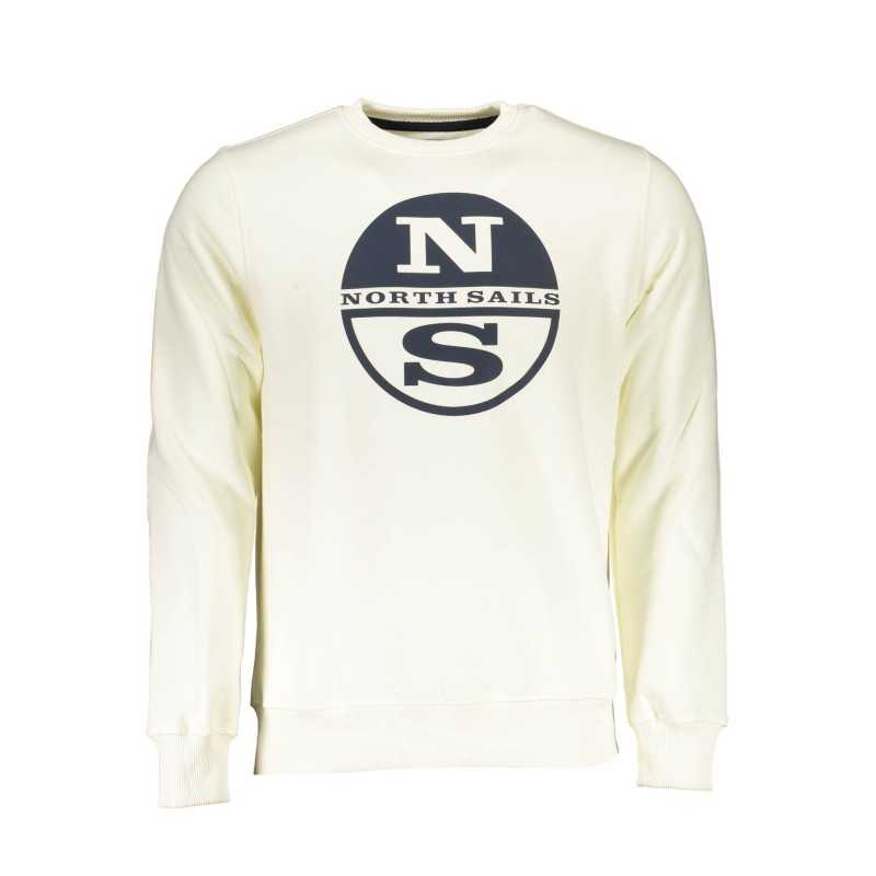 NORTH SAILS WHITE MEN'S SWEATSHIRT WITHOUT ZIP