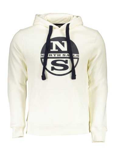 NORTH SAILS WHITE MEN'S SWEATSHIRT WITHOUT ZIP