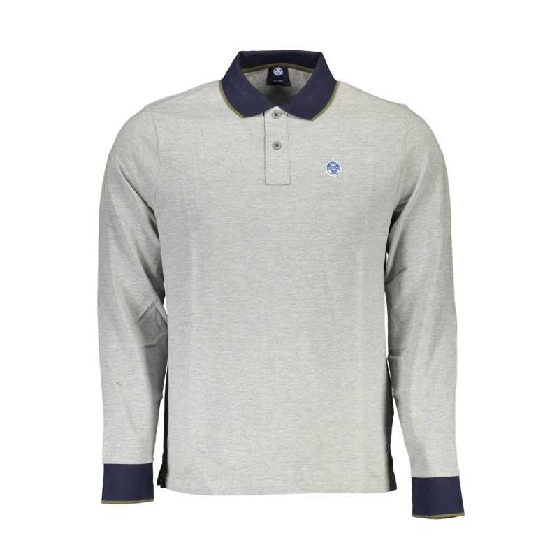 NORTH SAILS POLO MANICHE LUNGHE UOMO GRIGIO