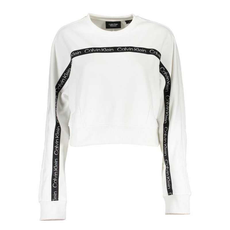 CALVIN KLEIN WOMEN'S SWEATSHIRT WITHOUT ZIP WHITE