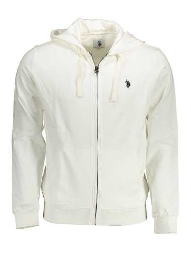 US POLO SWEATSHIRT WITH ZIP WHITE MAN