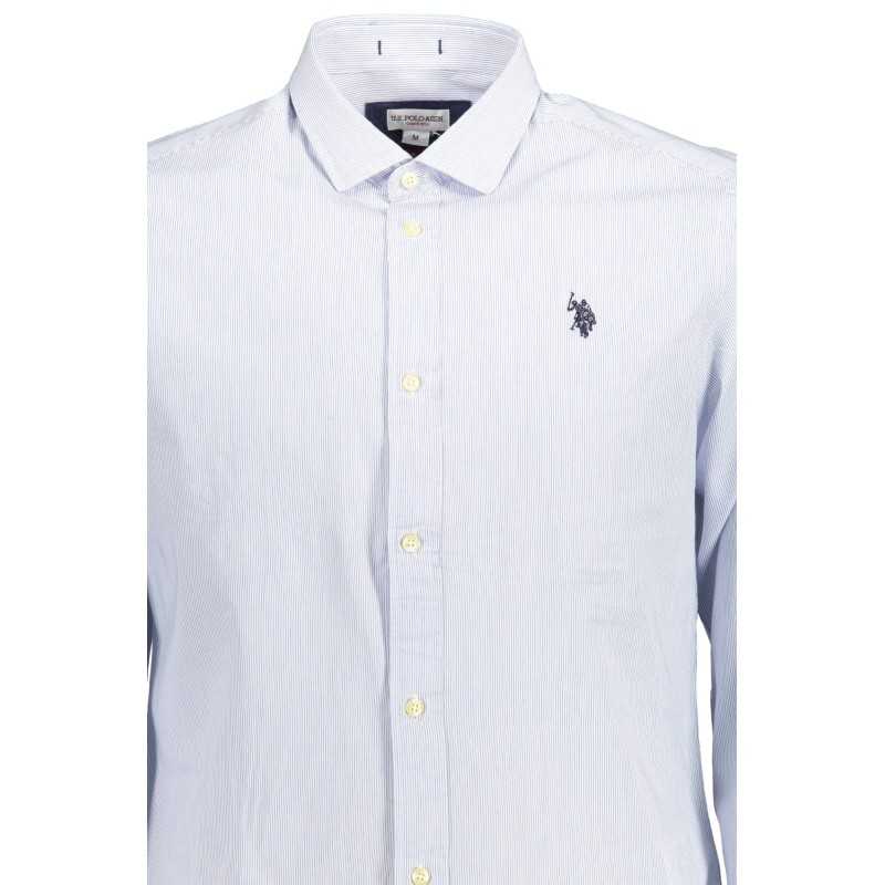 US POLO SHIRT LONG SLEEVE MAN LIGHT BLUE