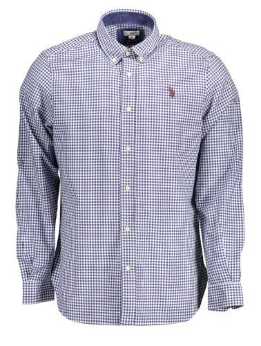 U.S. POLO CAMICIA MANICHE LUNGHE UOMO AZZURRO