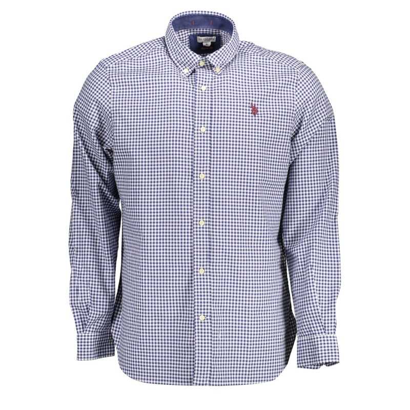 US POLO SHIRT LONG SLEEVE MAN LIGHT BLUE