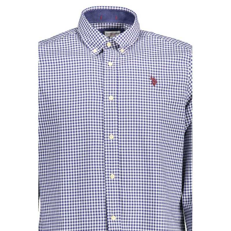 U.S. POLO CAMICIA MANICHE LUNGHE UOMO AZZURRO