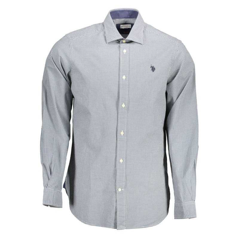 U.S. POLO CAMICIA MANICHE LUNGHE UOMO AZZURRO